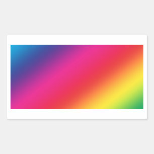 Rainbow Colors Rectangle Sticker