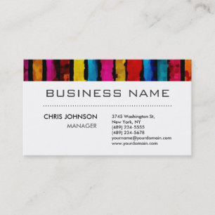 Rainbow Colors Schwarz-weiß Charming Business Card Visitenkarte