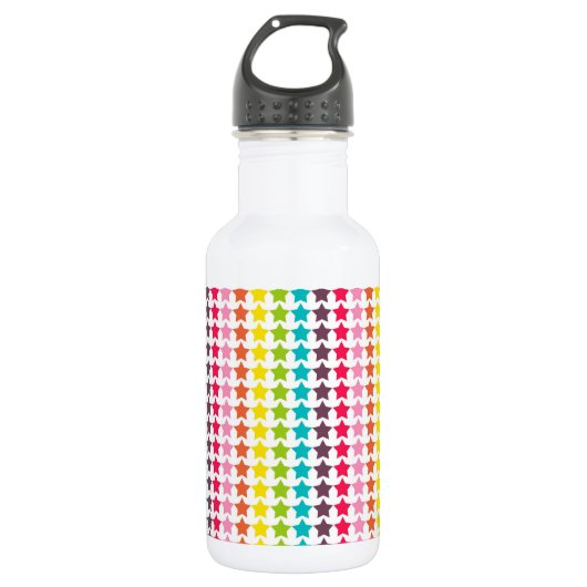 Rainbow Colors Star Pattern Edelstahlflasche (Vorderseite)