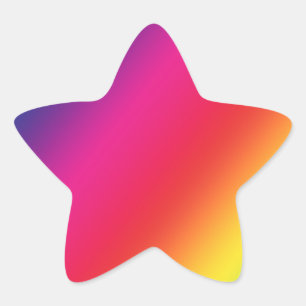 Rainbow Colors Star Sticker