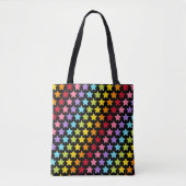 Rainbow Colors Stars Printed Tasche (Vorderseite)