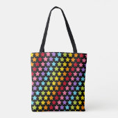 Rainbow Colors Stars Printed Tasche (Rückseite)