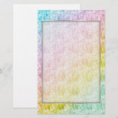 Rainbow Colors Stationery Briefpapier (Vorne/Hinten)