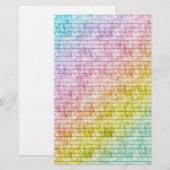 Rainbow Colors Stationierung mit/ Optionale Linien Briefpapier (Vorne/Hinten)