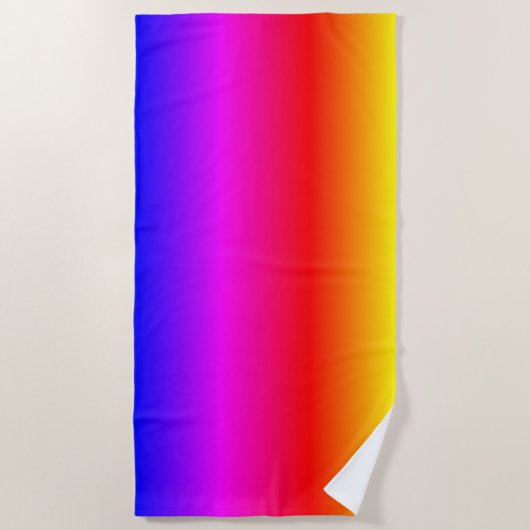 Rainbow Colors Strandtuch Neonfarben (Vorderseite)