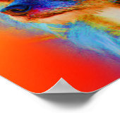 Rainbow Colors Terrier Abstrakt Hunde Kunst Poster (Ecke)