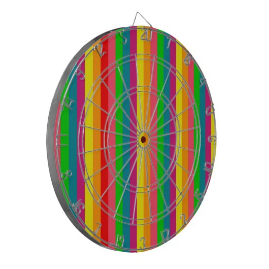Rainbow Colors Vertical Stripes Style Dartscheibe (Vorderseite Links)