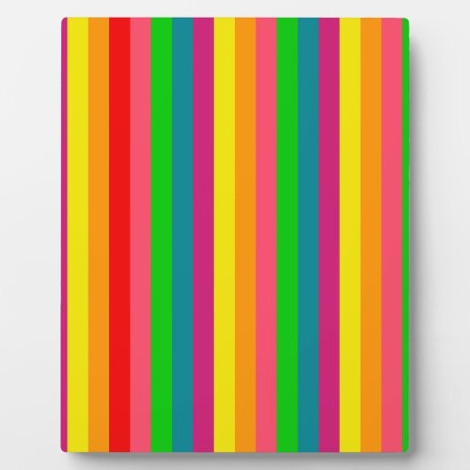 Rainbow Colors Vertical Stripes Style Fotoplatte (Vorderseite)