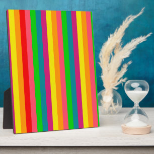 Rainbow Colors Vertical Stripes Style Fotoplatte