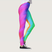 Rainbow Colors Vertikale Strickdrucke Leggings (Rechts)