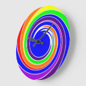 Rainbow Colors wall Clock Große Wanduhr (Winkel)