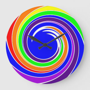 Rainbow Colors wall Clock Große Wanduhr