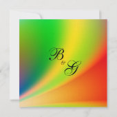 Rainbow Colors Wedding Einladung (Rückseite)