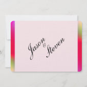 Rainbow Colors Wedding Gay Interest Einladung (Rückseite)