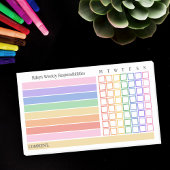 Rainbow Colors Weekekly Responsibility Post-it Klebezettel
