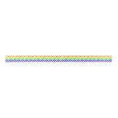 Rainbow Colors, White Large Zickzack ZigZag Muster Satinband (Vorderseite)