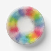 Rainbow Colors Yellow Orange Blue Green Pink Red Pappteller (Vorderseite)