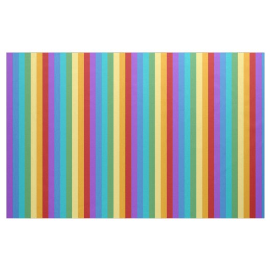 Rainbow Colour Vertikal Stripes Muster Stoff (Yard (91,4 cm))