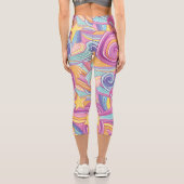 Rainbow Comet: Magical Dreamy Sky. Capri Leggings (Rückseite)