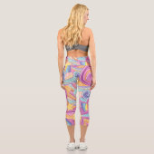 Rainbow Comet: Magical Dreamy Sky. Capri Leggings (Rückseite)