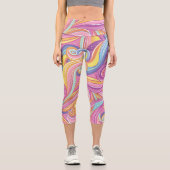 Rainbow Comet: Magical Dreamy Sky. Capri Leggings (Vorderseite)