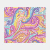 Rainbow Comet: Magical Dreamy Sky. Fleecedecke (Vorderseite (Horizontal))