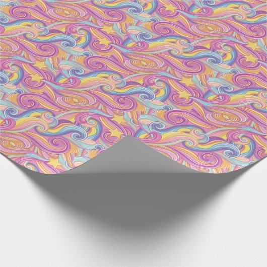 Rainbow Comet: Magical Dreamy Sky. Geschenkpapier (Ecke)