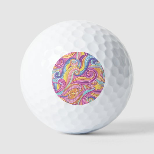 Rainbow Comet: Magical Dreamy Sky. Golfball (Vorderseite)