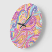Rainbow Comet: Magical Dreamy Sky. Große Wanduhr (Winkel)