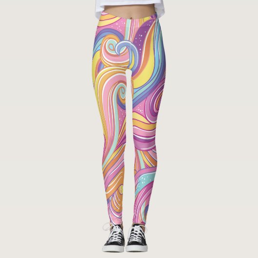 Rainbow Comet: Magical Dreamy Sky. Leggings (Vorderseite)
