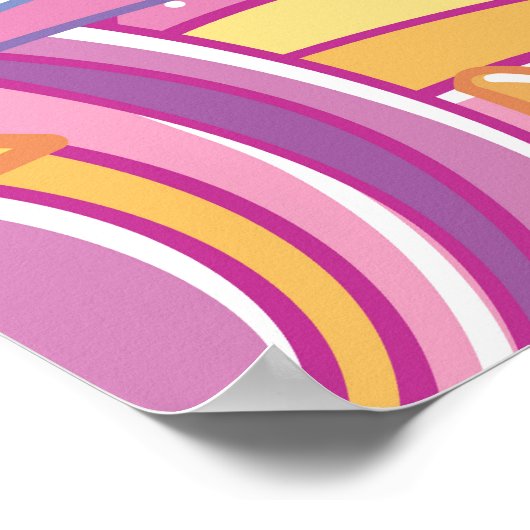 Rainbow Comet: Magical Dreamy Sky. Poster (Ecke)