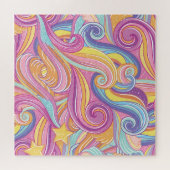 Rainbow Comet: Magical Dreamy Sky. Puzzle (Horizontal)