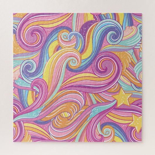 Rainbow Comet: Magical Dreamy Sky. Puzzle (Vertikal)