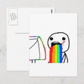 Rainbow-Computer-Typ Postkarte (Vorne/Hinten)