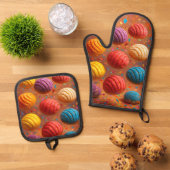 Rainbow conchas ofenhandschuh & Topflappen-Set (Oben Unten)