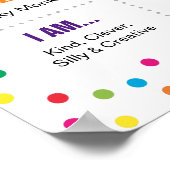 Rainbow Confetti 5th Birthday Poster (Ecke)