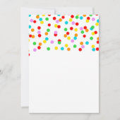 Rainbow Confetti Baby Sprinkle Einladung (Vorderseite)