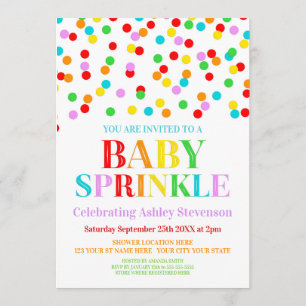 Rainbow Confetti Baby Sprinkle Einladung