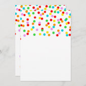 Rainbow Confetti Babydusche Einladung (Vorne/Hinten)