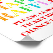 Rainbow Confetti Babydusche Windelwindeln Poster (Ecke)