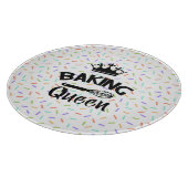 Rainbow Confetti Backen Königin lustigen Slogan Schneidebrett (Ecke)