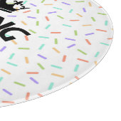 Rainbow Confetti Backen Königin lustigen Slogan Schneidebrett (Ecke)