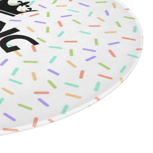 Rainbow Confetti Backen Königin lustigen Slogan Schneidebrett (Ecke)