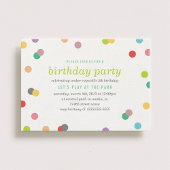 Rainbow Confetti Birthday Invite Einladung
