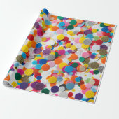 Rainbow Confetti Birthday Wrapping Paper Geschenkpapier (Ungerollt)