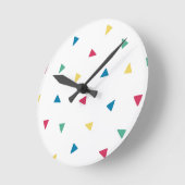 Rainbow Confetti Clock Runde Wanduhr (Winkel)