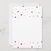 Rainbow Confetti Colorful Baby Sprinkle Dusche Einladung (Rückseite)