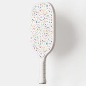 Rainbow Confetti Dots Wassercolor Pickleball Paddl Pickleball Schläger (Links)