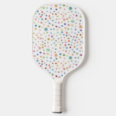 Rainbow Confetti Dots Wassercolor Pickleball Paddl Pickleball Schläger (Rückseite)