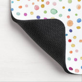 Rainbow Confetti Dots Wasserfarben Muster Mouse Pa Mousepad (Ecke)